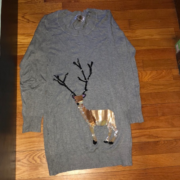 Pink Boutique Dresses & Skirts - NWOT Pink Boutique Reindeer Tunic/Sweater